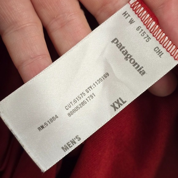 Patagonia Shirt Mens XXL Orange Capilene Baselayer Graphic Hydrocarbons Go BOOM - Picture 6 of 12